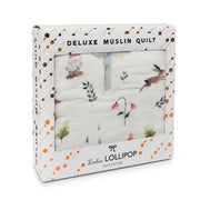 Loulou Lollipop Muslin Quilt Blanket | Woodland Gnome
