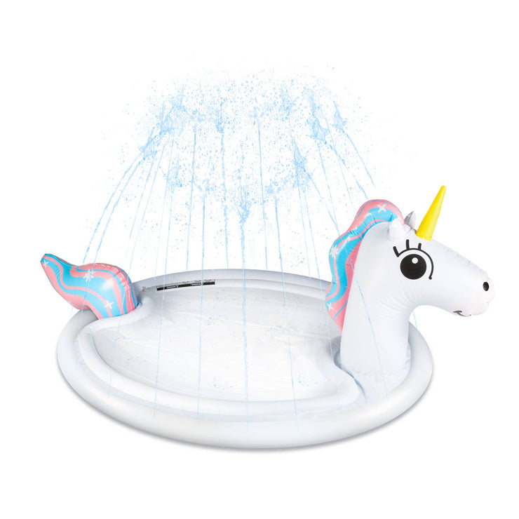 Unicorn Splash Pad Sprinkler with Pool