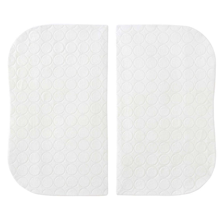 HALO Bassinest White Mattress Pad Twin 2-Pack