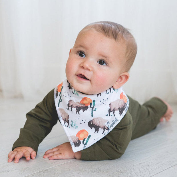 Copper Pearl Baby Bandana Bibs | Bison