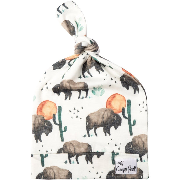 Copper Pearl Top Knot Hat | Bison