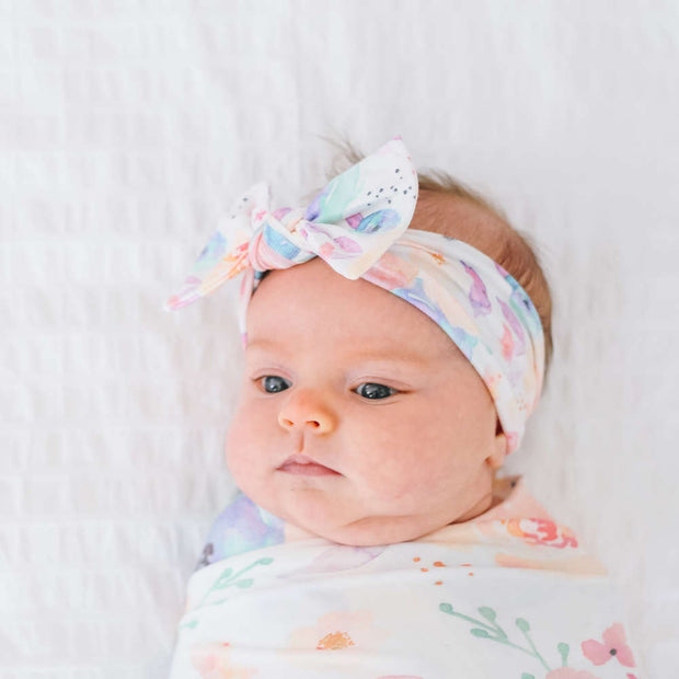 Copper Pearl Knit Headband Bow | Bloom