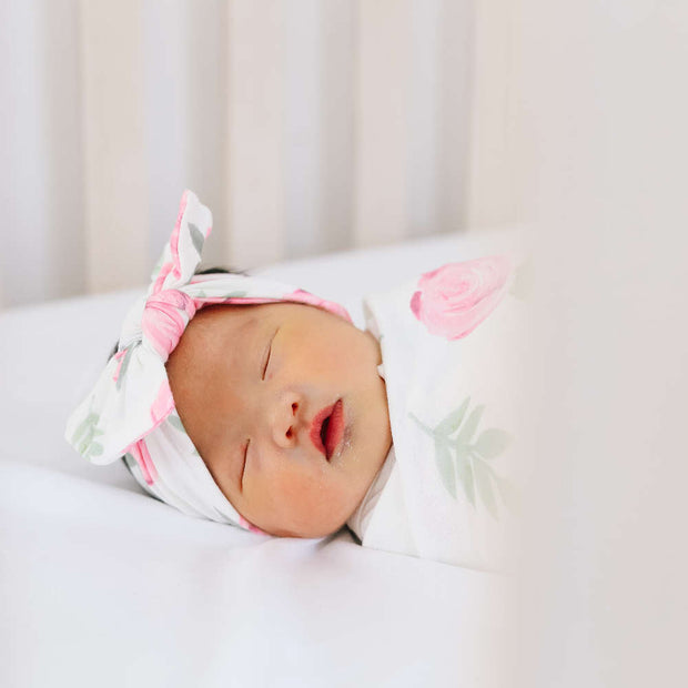 Copper Pearl Knit Headband Bow | Grace