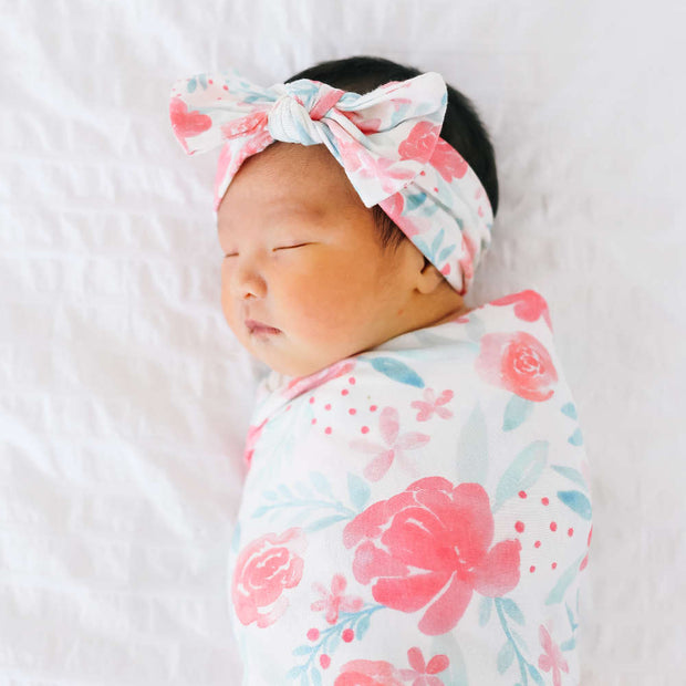 Copper Pearl Knit Headband Bow | June