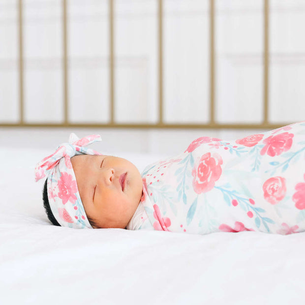 Copper Pearl Knit Headband Bow | June