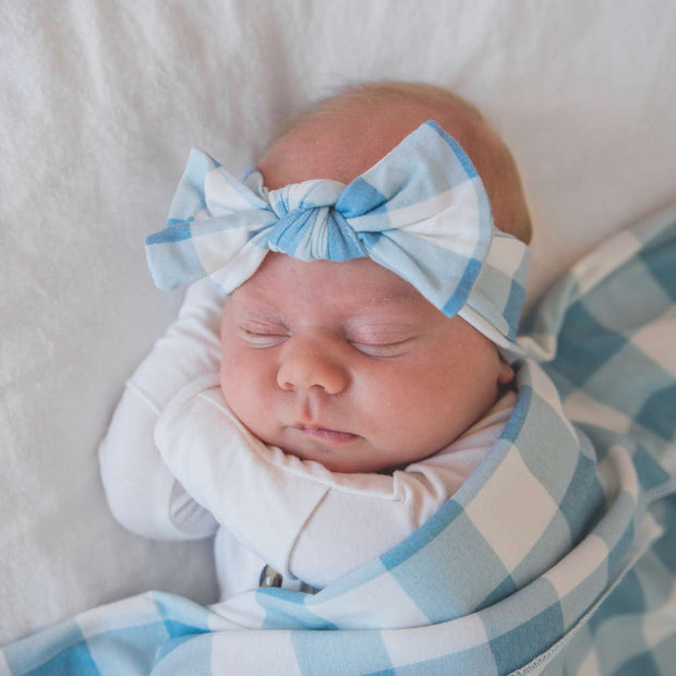 Copper Pearl Knit Headband Bow | Lincoln