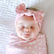 Copper Pearl Knit Headband Bow | Lucy