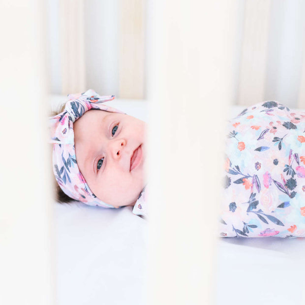 Copper Pearl Knit Headband Bow | Morgan