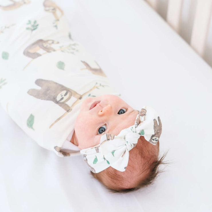 Copper Pearl Knit Headband Bow | Noah