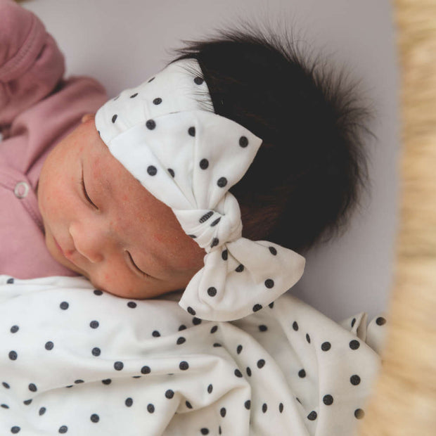 Copper Pearl Knit Headband Bow | Willow