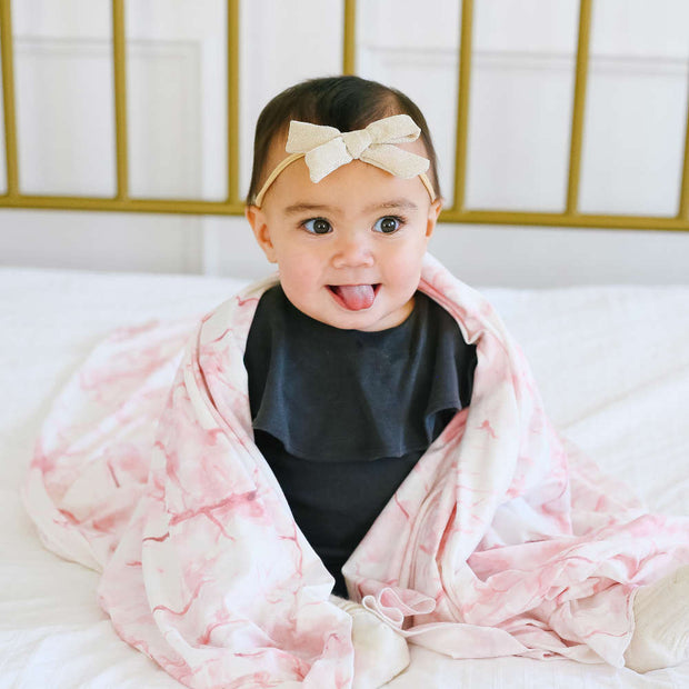 Copper Pearl Knit Swaddle Blanket | Roxy