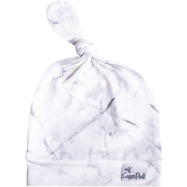 Copper Pearl Top Knot Hat | Marble