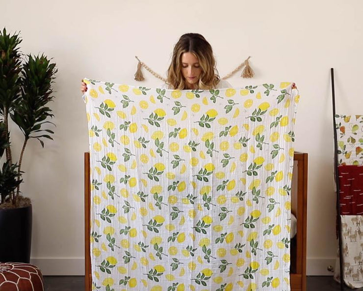 Little Unicorn Cotton Muslin Swaddle Blanket Set | Fruit Stand