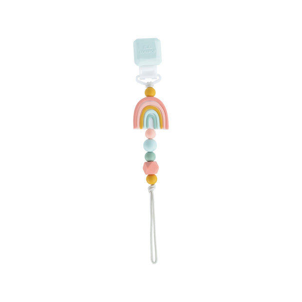 Loulou Lollipop Darling Pacifier Clip | Rainbow