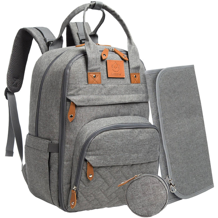 KeaBabies Rove Diaper Backpack (Classic Gray)