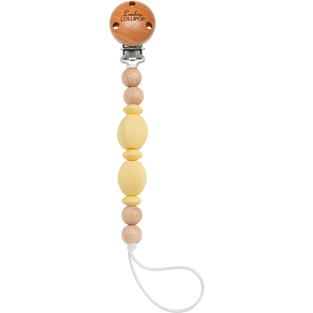 Loulou Lollipop Soleil Pacifier Clip | Sunny Yellow