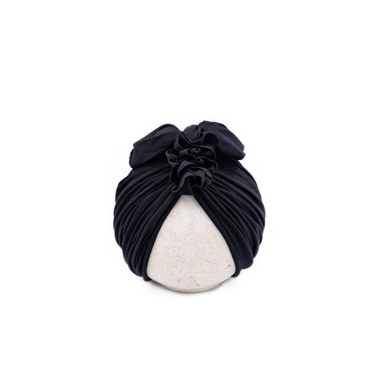 Vintage Head Wrap Hat - Black