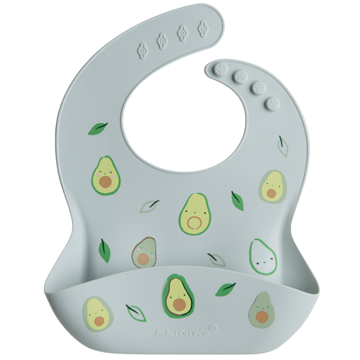 Loulou Lollipop Silicone Bib | Avocado