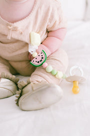 Loulou Lollipop Darling Pacifier Clip | Watermelon