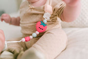 Loulou Lollipop Darling Pacifier Clip | Strawberry