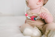 Loulou Lollipop Darling Pacifier Clip | Strawberry