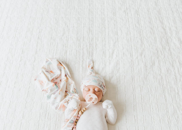 Copper Pearl Knit Swaddle Blanket | Enchanted