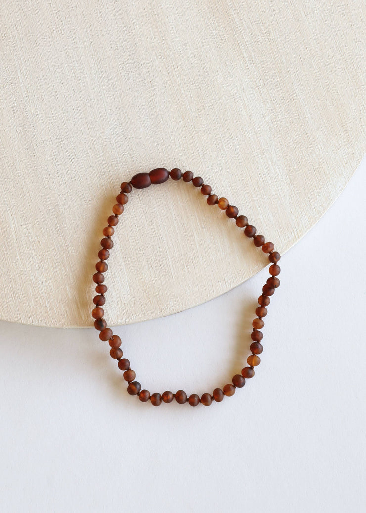 Kids: Raw Cognac Amber Necklace