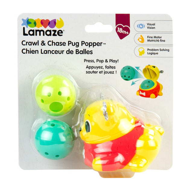 Fat Brain Toys Lamaze Crawl & Chase Pug Popper