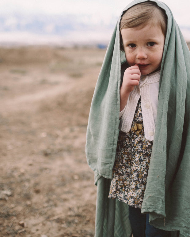 Little Unicorn Deluxe Swaddle - Sage