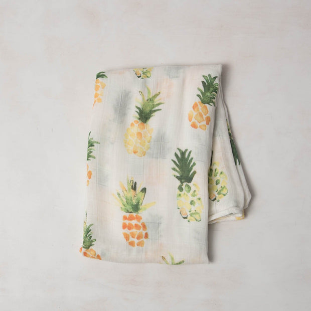 Little Unicorn Deluxe Muslin Swaddle Blanket | Pineapple