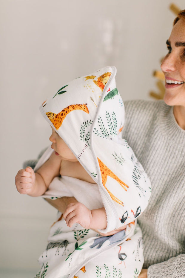 Loulou Lollipop Hooded Towel Set | Safari Jungle