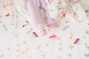 Loulou Lollipop Fitted Crib Sheet | Woodland Gnome
