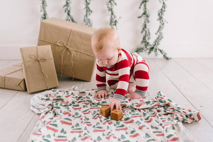 Copper Pearl Knit Swaddle Blanket | Nicholas