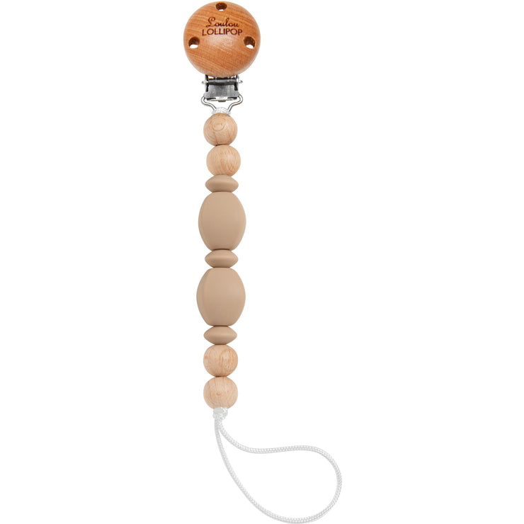 Loulou Lollipop Soleil Pacifier Clip | Clay