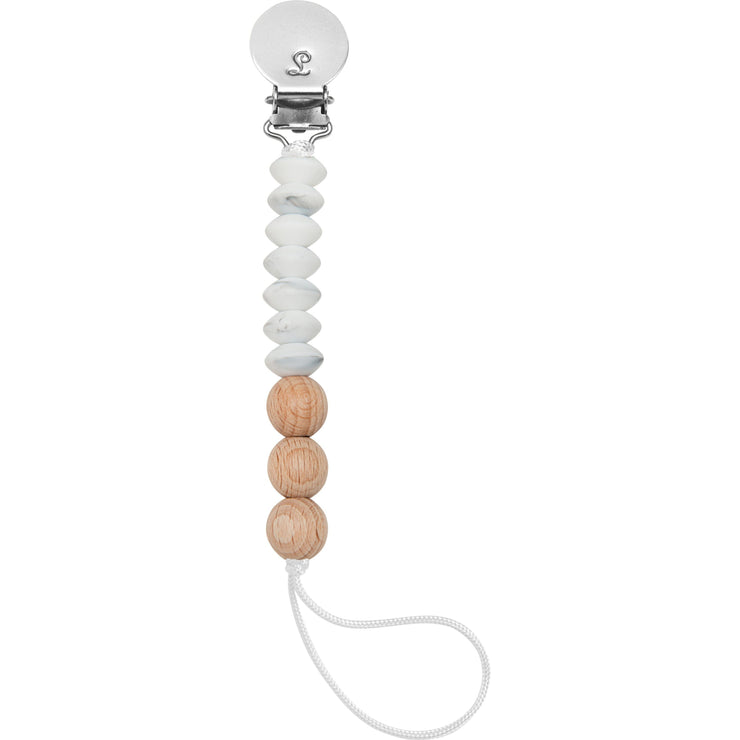 Loulou Lollipop Jubilee  Pacifier Clip | Marble