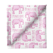 Sugar + Maple Small Stretchy Blanket - Elephant Pink