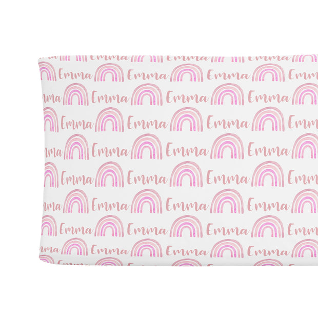 Sugar + Maple Changing Pad Cover - Rainbow Pink