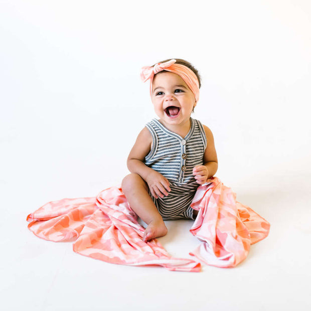 Copper Pearl Knit Swaddle Blanket | Remi