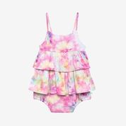 Posh Peanut Basic Ruffled Spaghetti Romper | Joplin