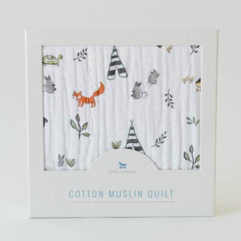 Little Unicorn Cotton Muslin Quilt | Forest Friends
