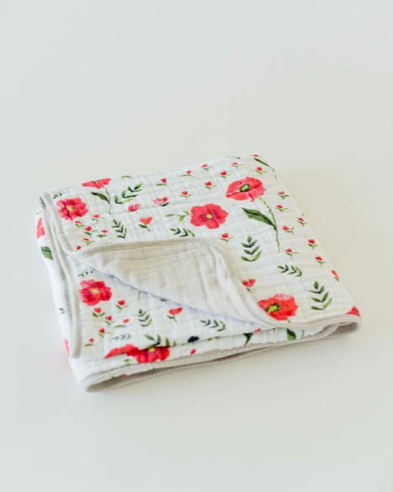 Little Unicorn Cotton Muslin Quilt | Summer Poppy