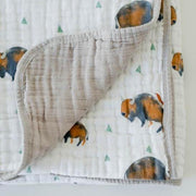 Little Unicorn Cotton Muslin Baby Quilt | Bison
