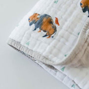 Little Unicorn Cotton Muslin Baby Quilt | Bison