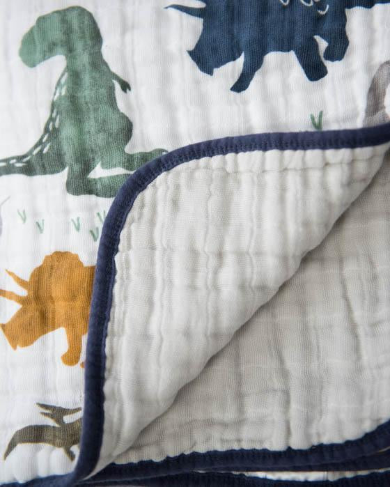 Little Unicorn Cotton Muslin Quilt | Dino Friends