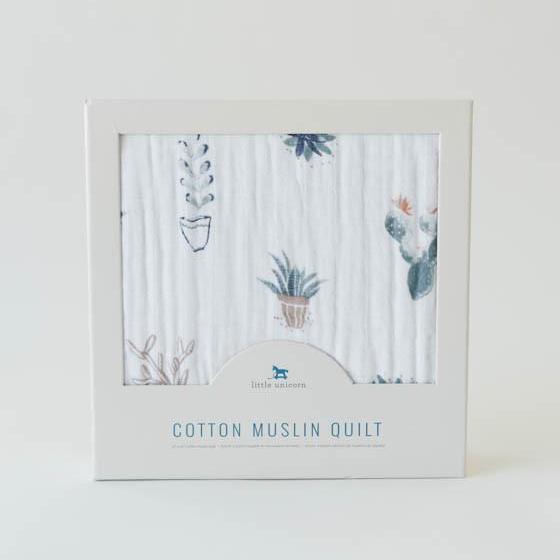 Little Unicorn Cotton Muslin Baby Quilt | Prickle Pots