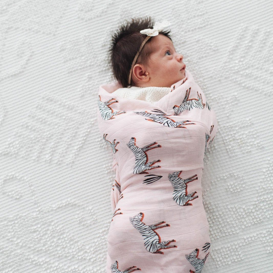 Little Unicorn Deluxe Muslin Swaddle Blanket Zebra The Baby s Crib