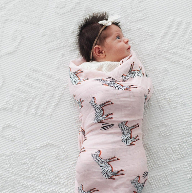 Little Unicorn Deluxe Muslin Swaddle Blanket | Zebra