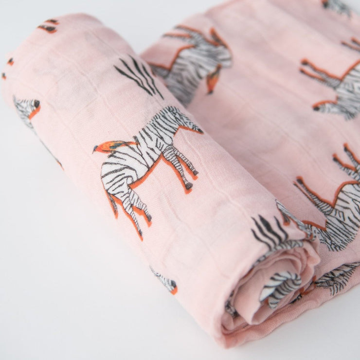 Little Unicorn Deluxe Muslin Swaddle Blanket | Zebra