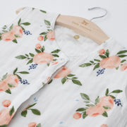 Little Unicorn Cotton Muslin Sleep Bag | Watercolor Roses