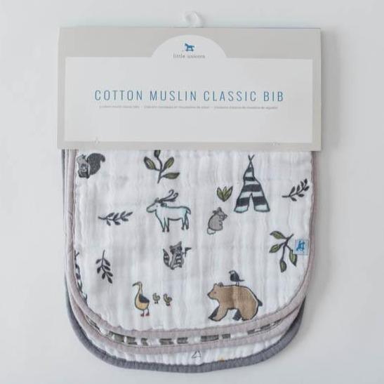 Little Unicorn Cotton Muslin Classic Bib 3 pack | Forest Friends